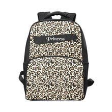 Load image into Gallery viewer, Princess Cheetah print backpack