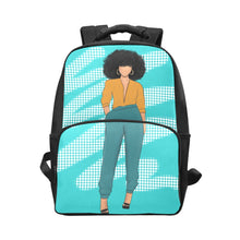 Load image into Gallery viewer, Teal lady Laptop Backpack