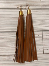 Load image into Gallery viewer, PU Leather Tassel Earrings
