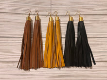 Load image into Gallery viewer, PU Leather Tassel Earrings
