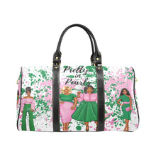 Load image into Gallery viewer, Pink and Pearls Ladies Waterproof Travel Bag
