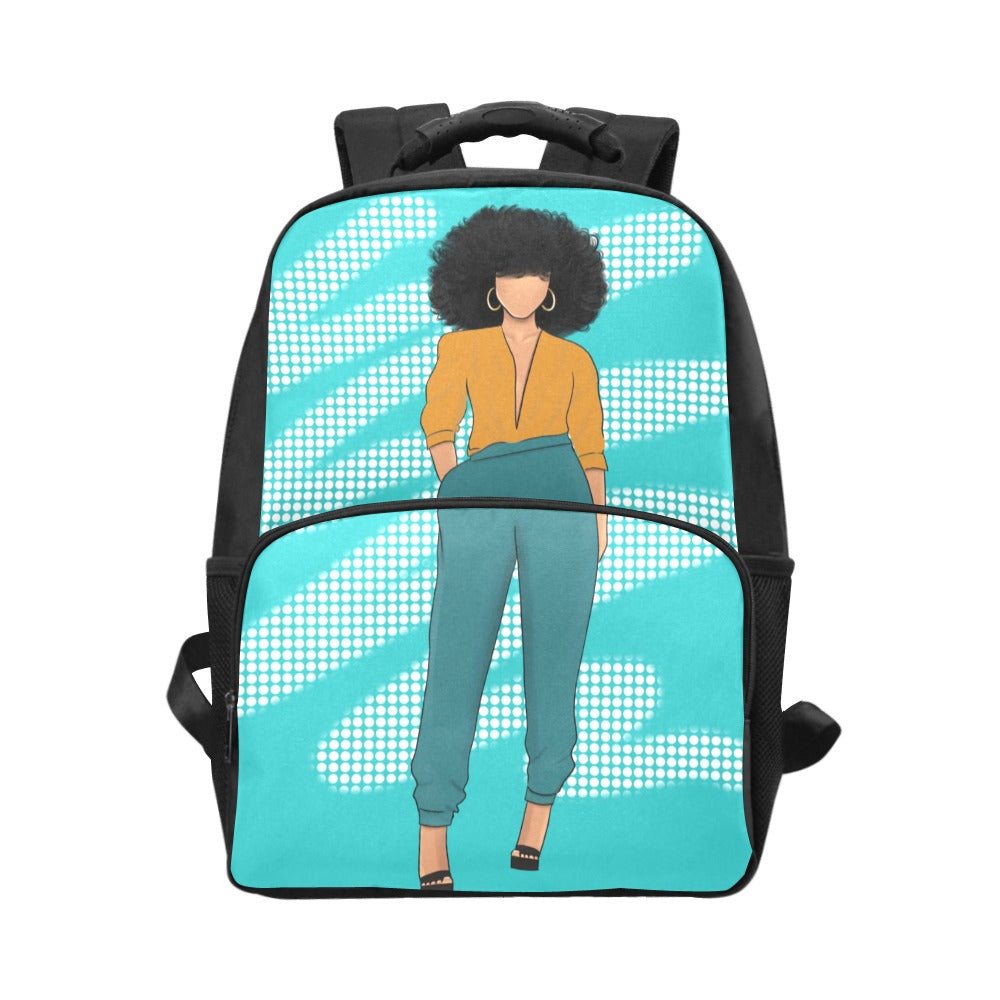 Teal lady Laptop Backpack